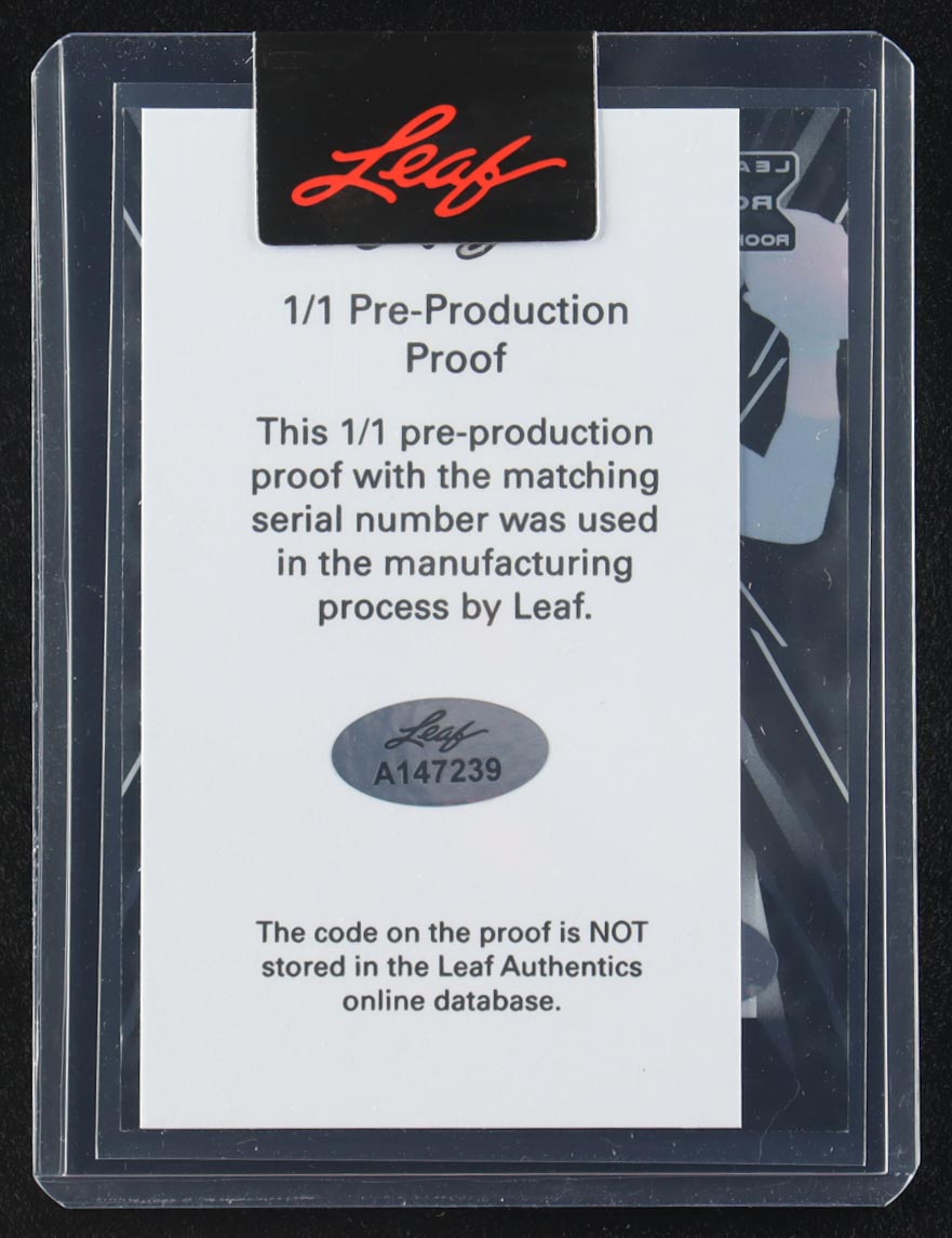 Aidan O'Connell Leaf Exotic Cheetah Pre-Production Proof #1/1 RC at PristineAuction.com Aidan O'Connell Leaf Exotic Cheetah Pre-Production Proof #1/1 RC at PristineAuction.com