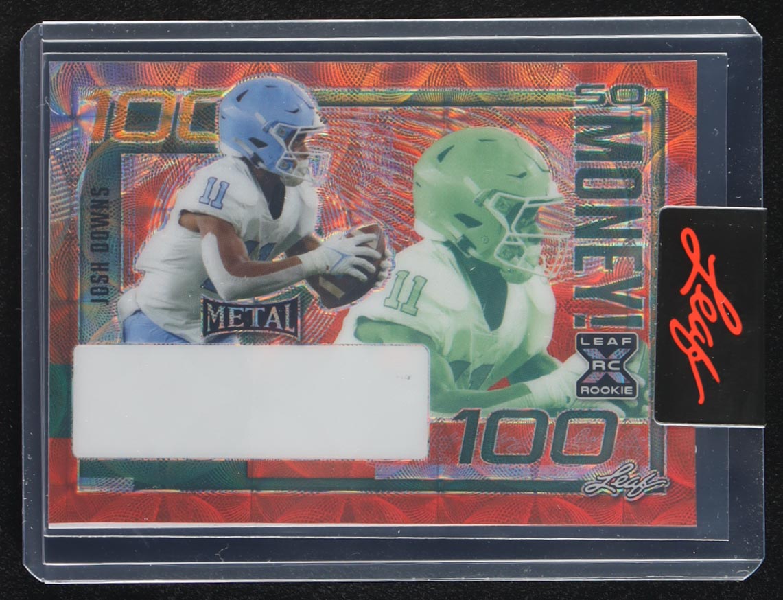 Josh Downs Leaf So Money! Orange Spinner Pre-Production Proof #1/1 RC at PristineAuction.com Josh Downs Leaf So Money! Orange Spinner Pre-Production Proof #1/1 RC at PristineAuction.com