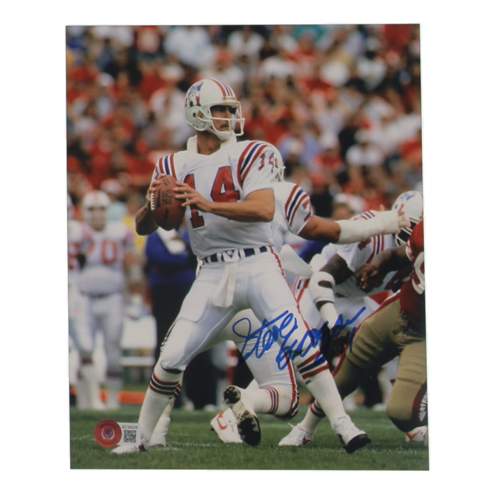 Steve Grogan Signed Patriots 8x10 Photo (Beckett) at PristineAuction.com