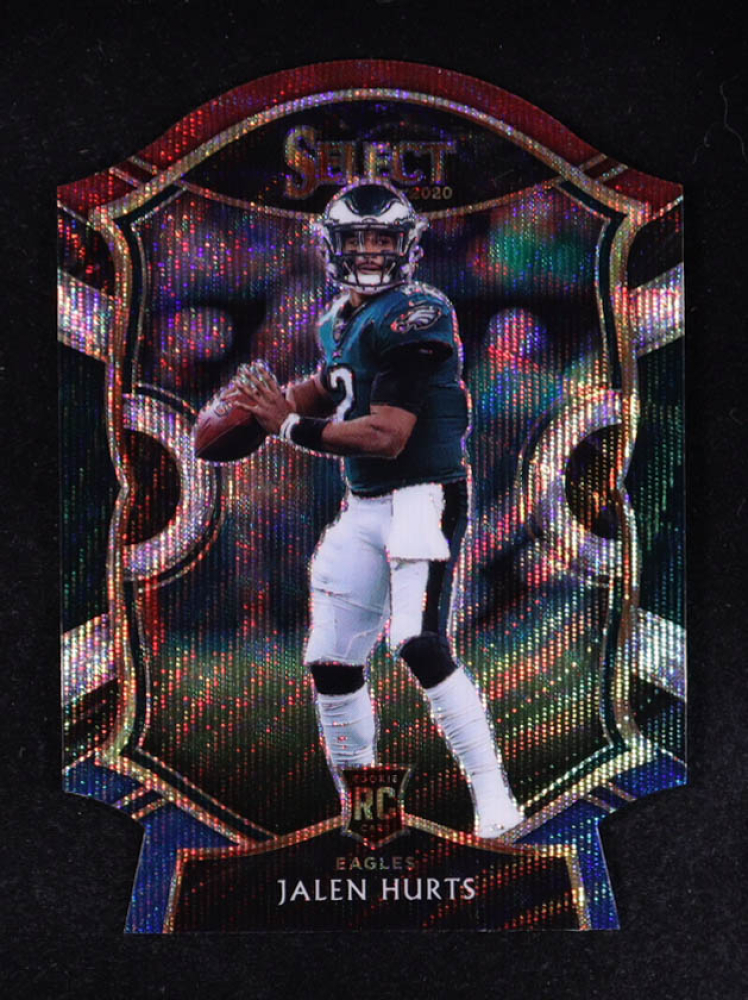 Jalen Hurts 2020 Select Prizm Tri Color Die Cut #50 RC