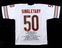Mike Singletary Signed Career Highlight Stat Jersey Inscribed "HOF 98" (JSA) at PristineAuction.com