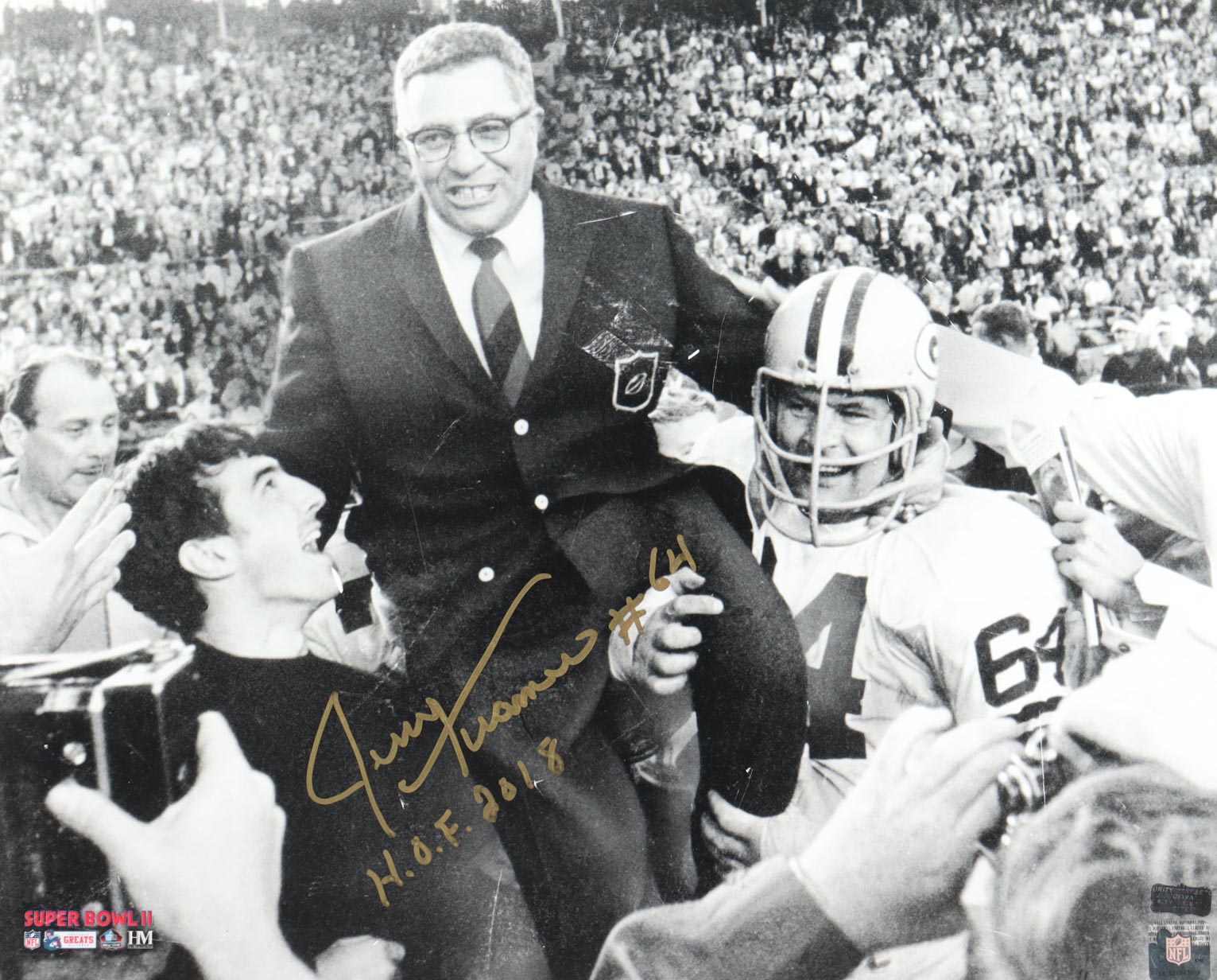 Jerry Kramer Signed Packers 16x20 Photo Inscribed "H.O.F. 2018" (Kramer) at PristineAuction.com Jerry Kramer Signed Packers 16x20 Photo Inscribed "H.O.F. 2018" (Kramer) at PristineAuction.com
