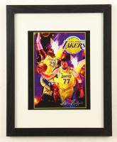 "LeBron James & Luka Doncic" LE Lakers Custom Framed Lithograph Print Display Signed by Anthony Douglas (Douglas) at PristineAuction.com