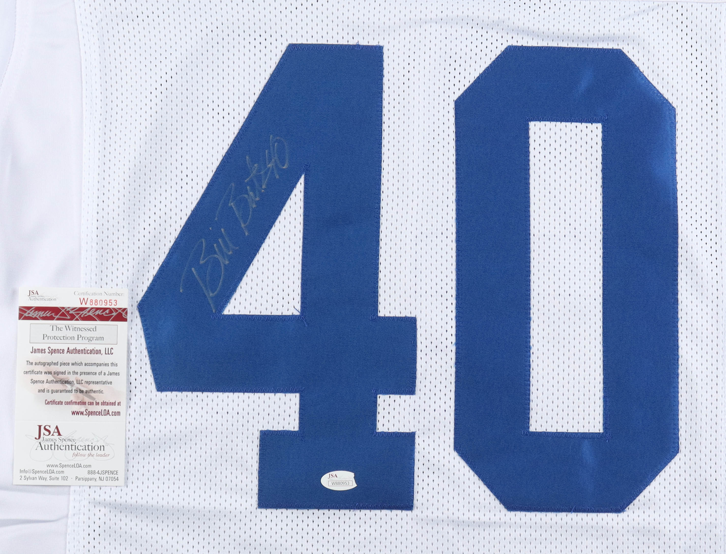 Bill Bates Signed Jersey (JSA) at PristineAuction.com Bill Bates Signed Jersey (JSA) at PristineAuction.com