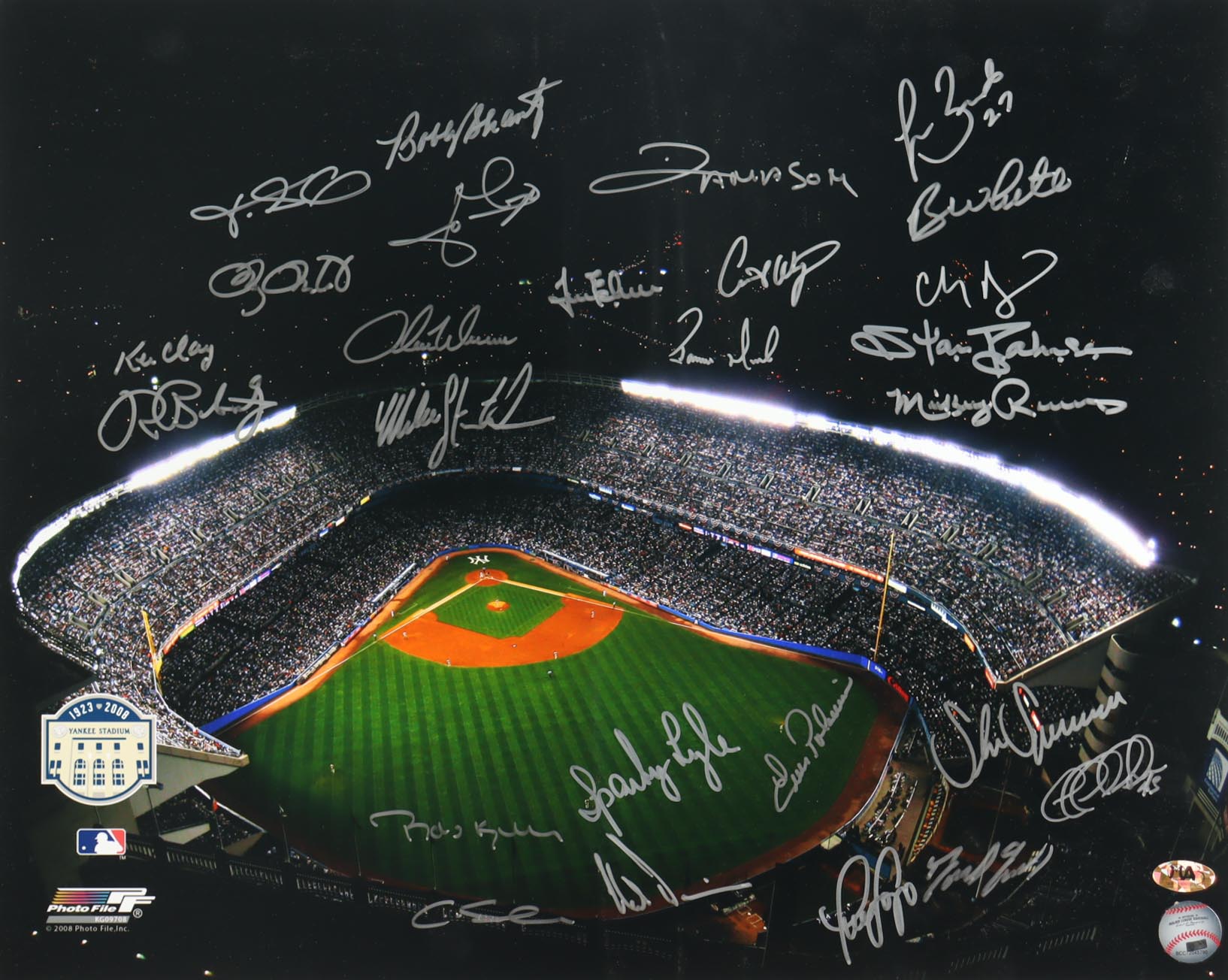 New York Yankees Greats 16x20 Photo Signed by (26) with Mickey Rivers, Bobby Shantz, Ken Clay, Ron Blomberg (MAB) at PristineAuction.com New York Yankees Greats 16x20 Photo Signed by (26) with Mickey Rivers, Bobby Shantz, Ken Clay, Ron Blomberg (MAB) at PristineAuction.com