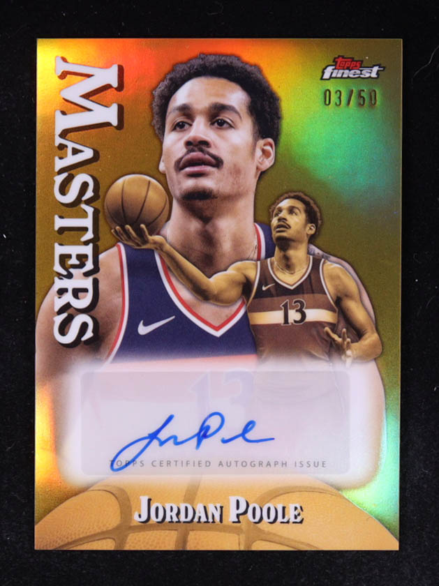 Jordan Poole 2024-25 Finest Masters Autographs Gold Refractors #MAJP #03/50 at PristineAuction.com Jordan Poole 2024-25 Finest Masters Autographs Gold Refractors #MAJP #03/50 at PristineAuction.com