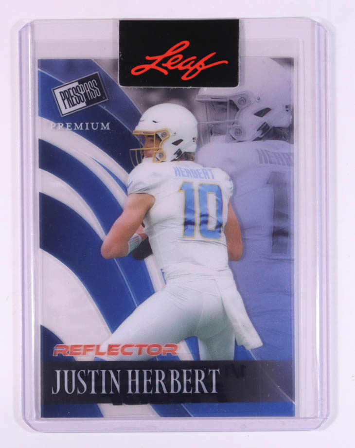 Justin Herbert 2024 Leaf Press Pass Premium Pre-Production Proof #1/1 at PristineAuction.com Justin Herbert 2024 Leaf Press Pass Premium Pre-Production Proof #1/1 at PristineAuction.com