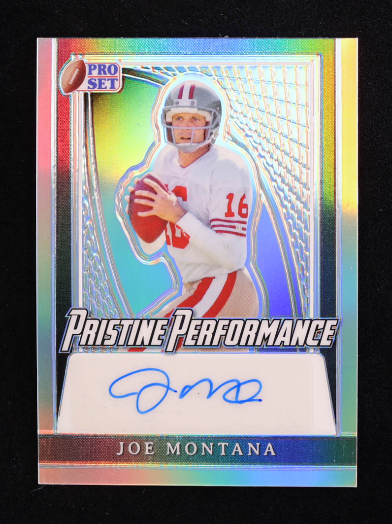 Joe Montana 2024 Leaf Metal Legacy Collection "Pristine Performance" #PP-JM6 Autograph Silver Prismatic SP Variation #/35 at PristineAuction.com Joe Montana 2024 Leaf Metal Legacy Collection "Pristine Performance" #PP-JM6 Autograph Silver Prismatic SP Variation #/35 at PristineAuction.com