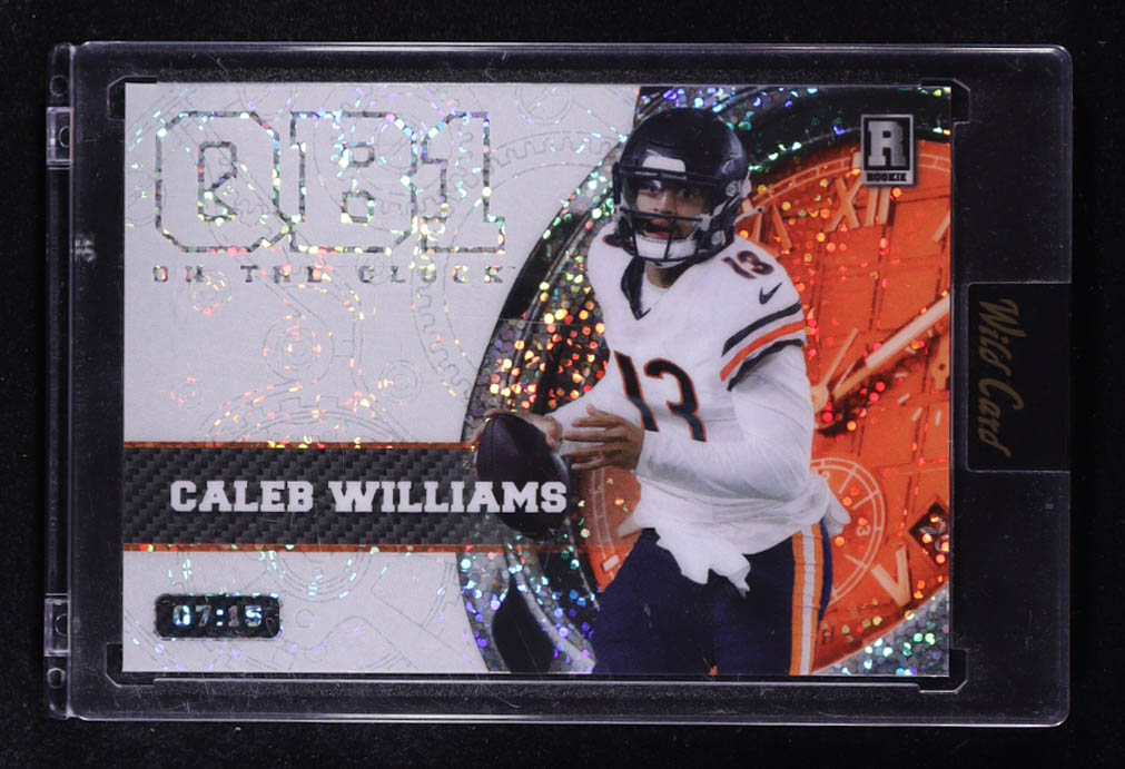 Caleb Williams 2023 Wild Card QB1 On the Clock White Sparkle #OCWCW4 RC #7/15 at PristineAuction.com Caleb Williams 2023 Wild Card QB1 On the Clock White Sparkle #OCWCW4 RC #7/15 at PristineAuction.com