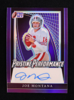 Joe Montana 2024 Leaf Metal Legacy Collection "Pristine Performance" #PP-JM6 Autograph Purple Prismatic SP Variation #/10 at PristineAuction.com