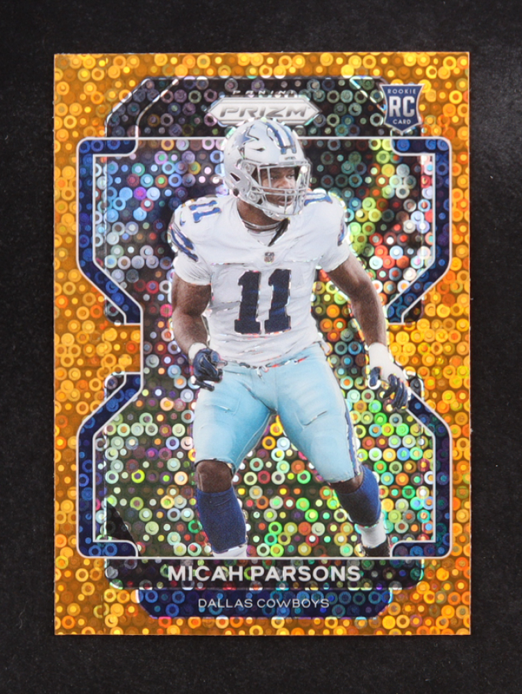 Micah Parsons 2021 Panini Prizm Prizms Orange Disco #382 RC