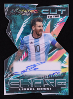 Lionel Messi 2024 Leaf X-Centric Cutting to the Chase Autographs Teal Lava #CCLM1 #1/3 at PristineAuction.com