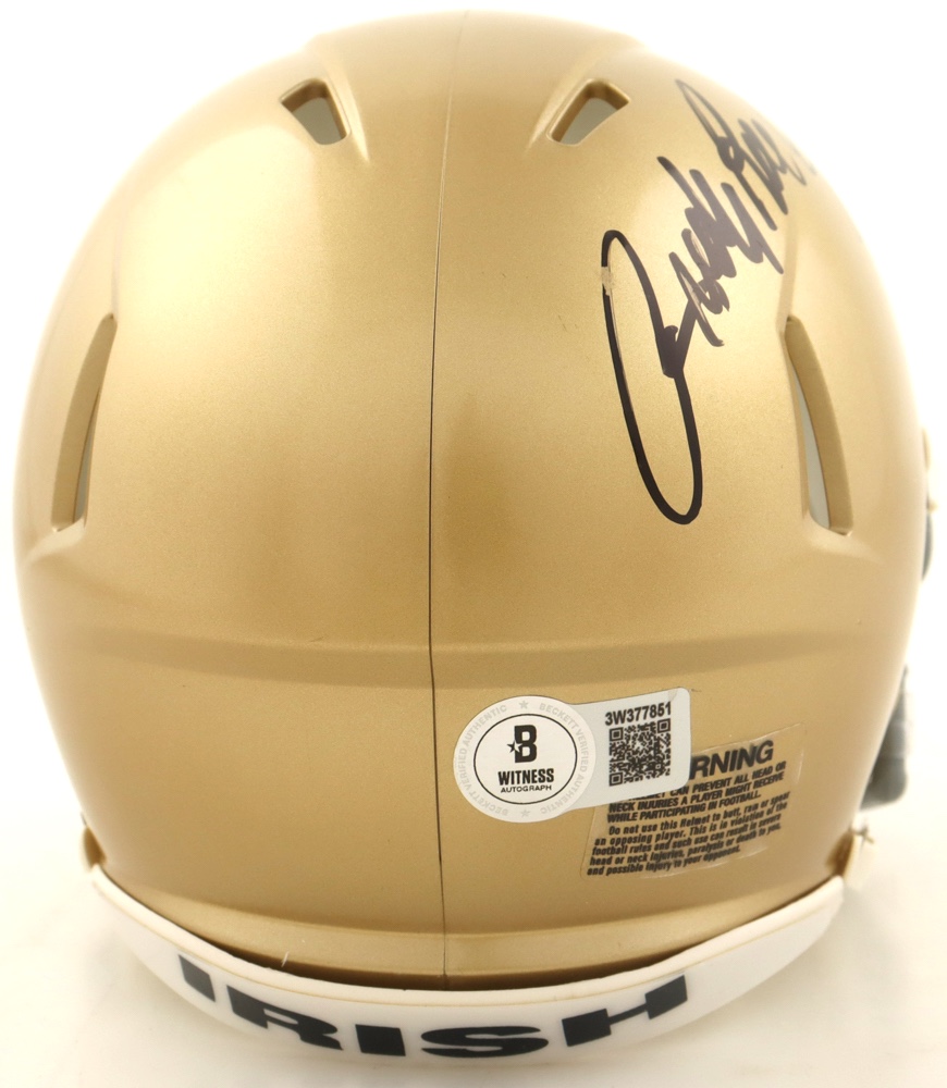 Rudy Ruettiger Signed Notre Dame Fighting Irish Speed Mini Helmet (Beckett) at PristineAuction.com Rudy Ruettiger Signed Notre Dame Fighting Irish Speed Mini Helmet (Beckett) at PristineAuction.com