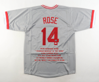 Pete Rose Signed Career Highlight Stat Jersey (JSA & Rose) at PristineAuction.com