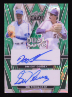 Dwight Gooden / Sid Fernandez 2024 Leaf Metal Dual Autographs Green Lava #DA7 #3/6 at PristineAuction.com
