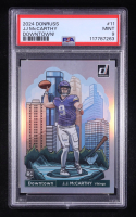 JJ McCarthy 2024 Donruss Downtown #11 RC (PSA 9) at PristineAuction.com