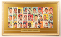 1954 Topps Baseball Uncut Sheet of (27) Trading Cards Custom Framed Display at PristineAuction.com