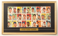 1954 Vintage Topps Baseball Uncut Sheet of (27) Trading Cards Custom Framed Display at PristineAuction.com