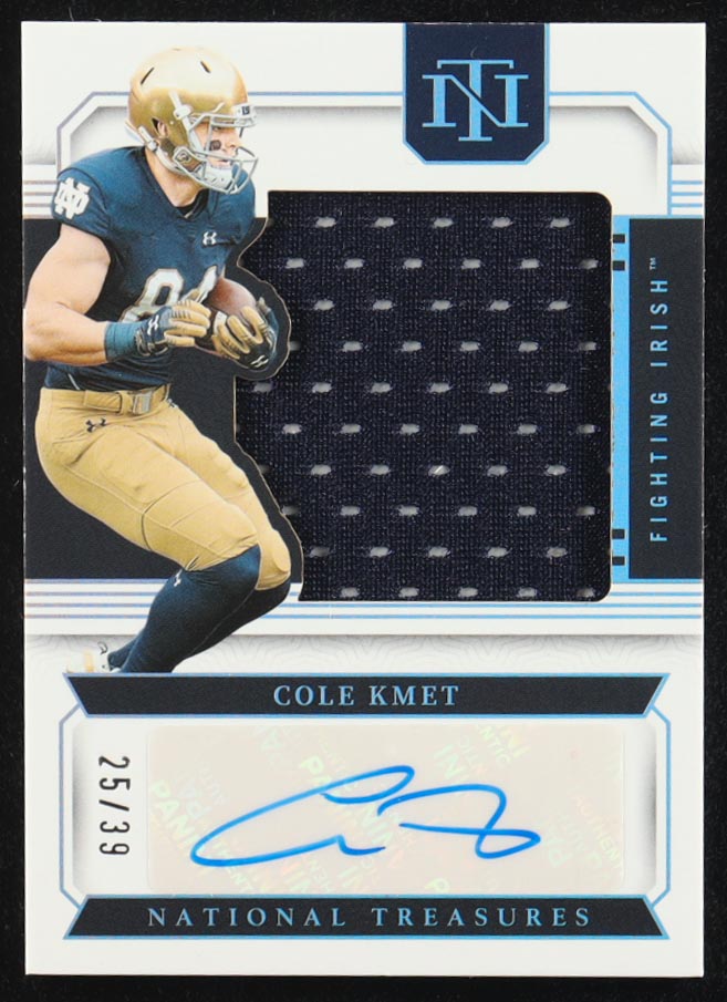 Cole Kmet 2024 Panini National Treasures Collegiate Silhouettes Signatures Silver #11 #25/39 at PristineAuction.com Cole Kmet 2024 Panini National Treasures Collegiate Silhouettes Signatures Silver #11 #25/39 at PristineAuction.com