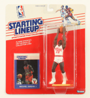 Michael Jordan 1988 Kenner Staring Lineup Sports Super Star Collectible Action Figure with 1988 Kenner Starting Lineup Cards #40 at PristineAuction.com