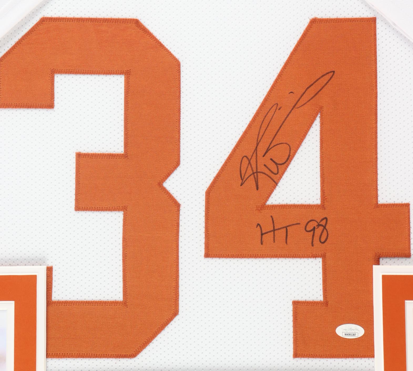 Ricky Williams Signed Custom Framed Jersey Display Inscribed "HT 98" (JSA) at PristineAuction.com Ricky Williams Signed Custom Framed Jersey Display Inscribed "HT 98" (JSA) at PristineAuction.com