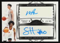 Matas Buzelis / Scoot Henderson 2023 Leaf Trinity Dual Autographs #DA22 #18/49 RC at PristineAuction.com