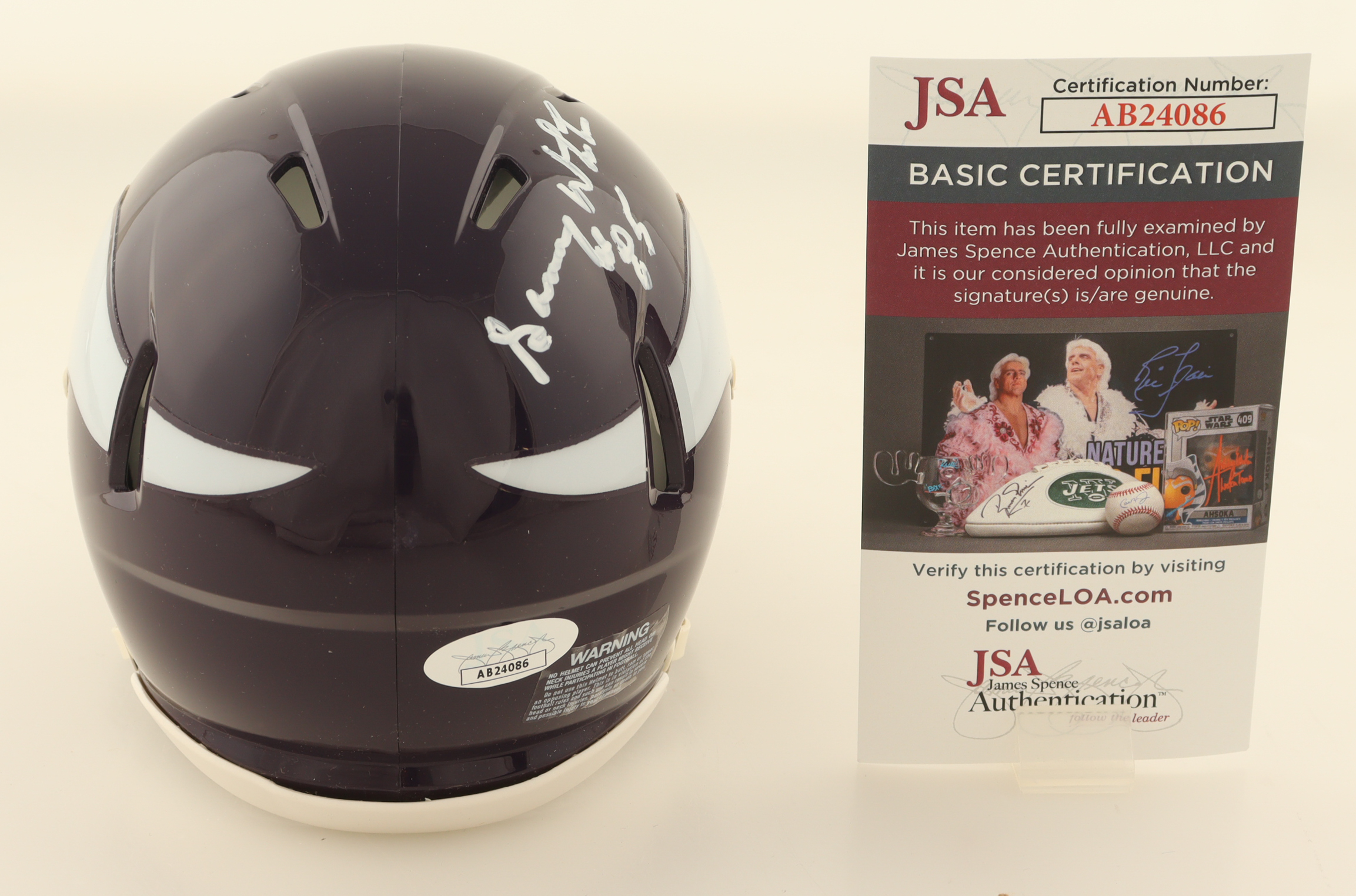 Sammy White Signed Vikings Speed Mini Helmet (JSA) at PristineAuction.com Sammy White Signed Vikings Speed Mini Helmet (JSA) at PristineAuction.com