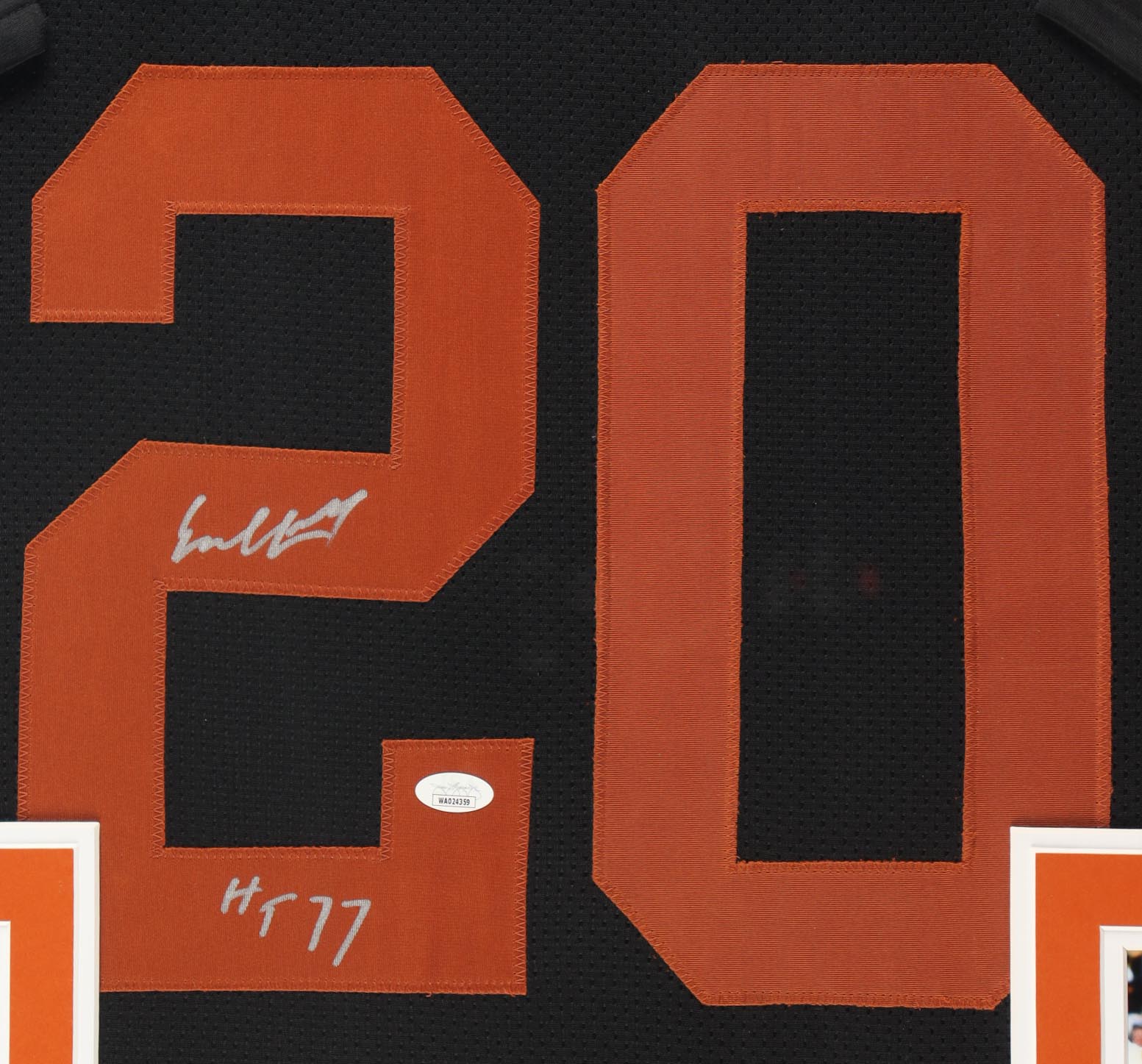 Earl Campbell Signed Custom Framed Jersey Display Inscribed "HT 77" (JSA) at PristineAuction.com Earl Campbell Signed Custom Framed Jersey Display Inscribed "HT 77" (JSA) at PristineAuction.com