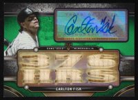 Carlton Fisk 2024 Topps Triple Threads Autograph Relics Emerald #TTARCF3 #16/18 at PristineAuction.com