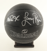 Magic Johnson & Larry Bird Signed NBA Black Edition Basketball (PSA & Beckett) at PristineAuction.com