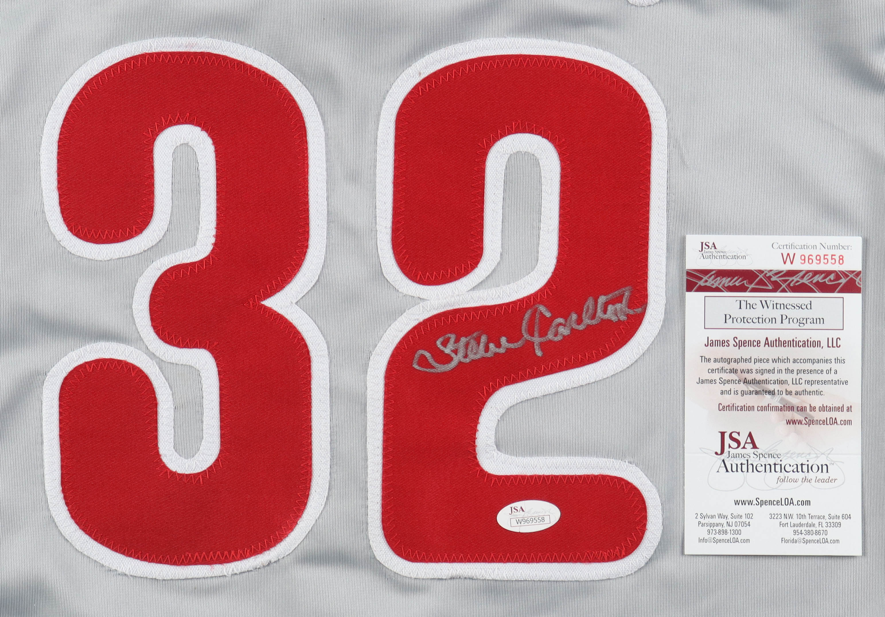 Steve Carlton Signed Jersey (JSA) at PristineAuction.com Steve Carlton Signed Jersey (JSA) at PristineAuction.com