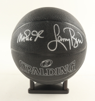 Magic Johnson & Larry Bird Signed NBA Black Edition Basketball (PSA & Beckett) at PristineAuction.com