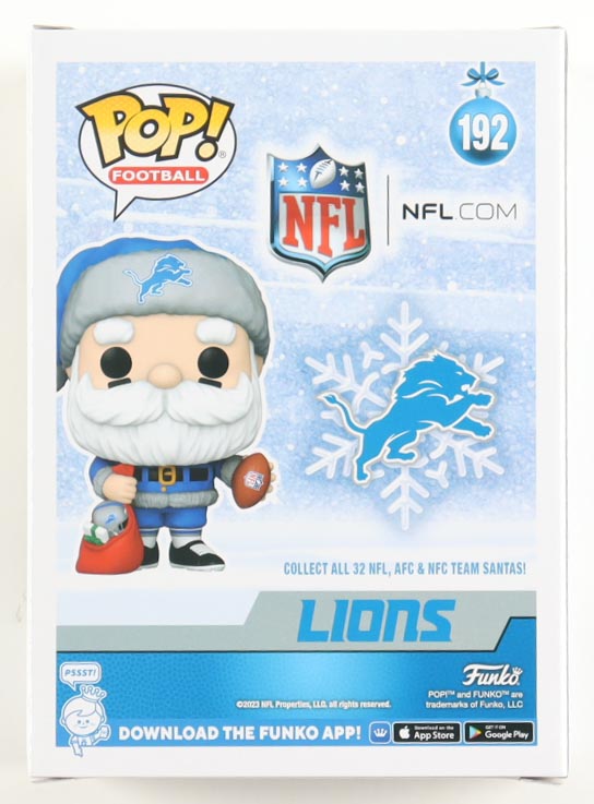 Billy Sims Signed "Lions" #192 Lions Santa Funko Pop! Vinyl Figure Inscribed "80 - R.O.Y" (Schwartz) at PristineAuction.com Billy Sims Signed "Lions" #192 Lions Santa Funko Pop! Vinyl Figure Inscribed "80 - R.O.Y" (Schwartz) at PristineAuction.com