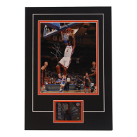 Amare Stoudemire Signed Knicks 12x17 Custom Matted Photo Display with Trading Card (JSA) at PristineAuction.com