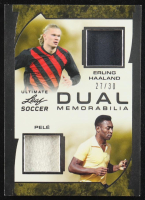 Erling Haaland / Pele 2022 Leaf Ultimate Dual Memorabilia #UDM5 #27/30 at PristineAuction.com
