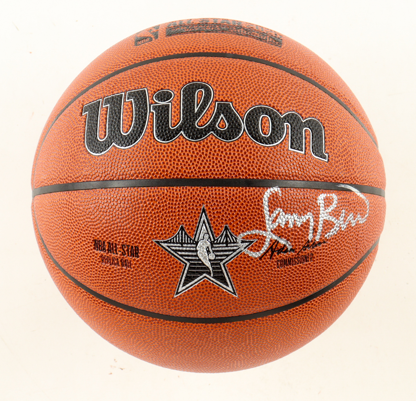 Larry Bird Signed NBA Basketball with Display Stand (PSA) at PristineAuction.com Larry Bird Signed NBA Basketball with Display Stand (PSA) at PristineAuction.com