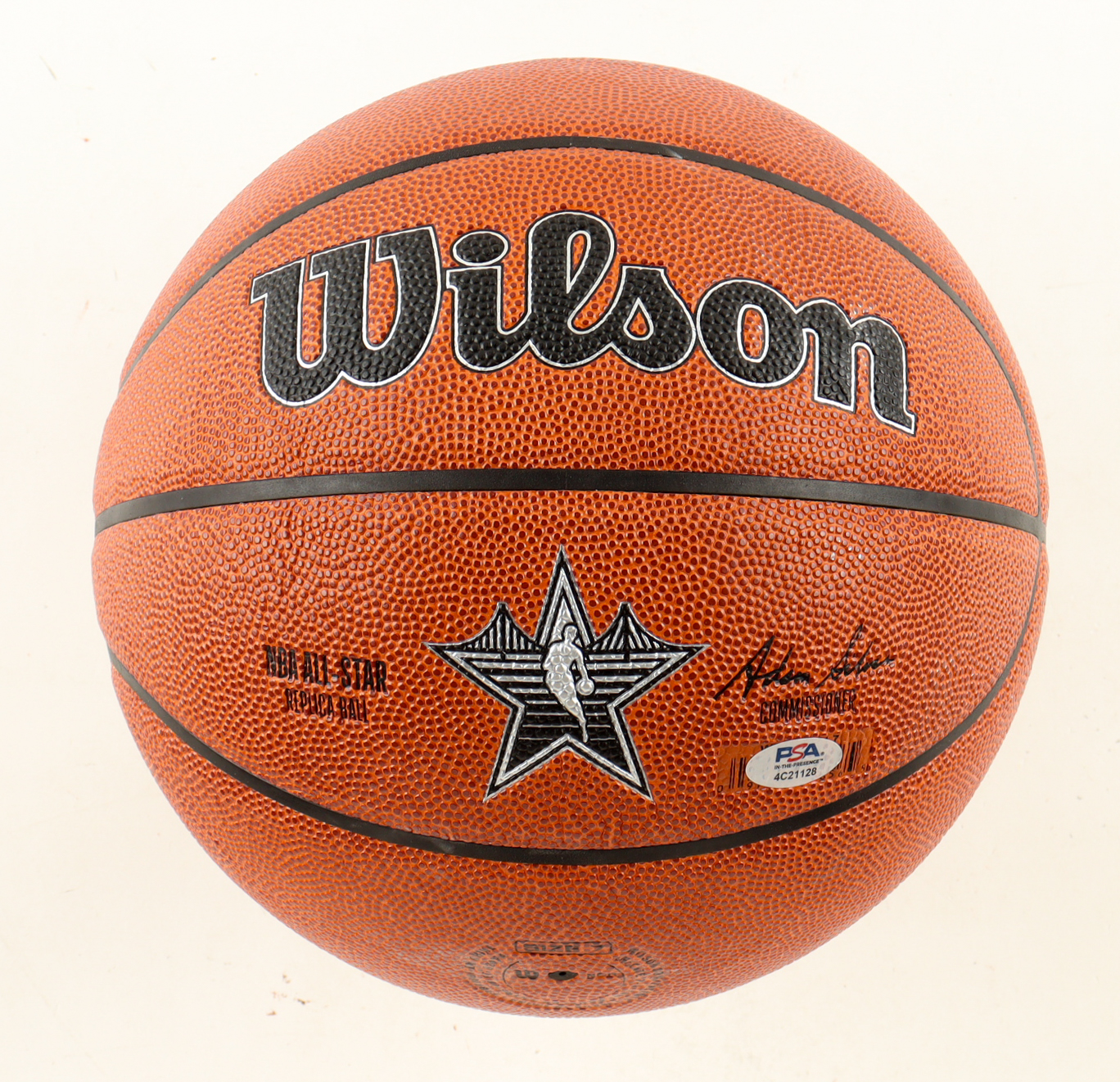 Larry Bird Signed NBA Basketball with Display Stand (PSA) at PristineAuction.com Larry Bird Signed NBA Basketball with Display Stand (PSA) at PristineAuction.com