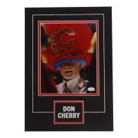 Don Cherry Signed Flames 12x17 Custom Matted Photo Display with Trading Card (JSA) at PristineAuction.com