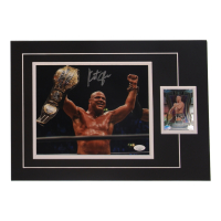 Kurt Angle Signed 12x17 Custom Matted Photo Display with Trading Card (JSA) at PristineAuction.com