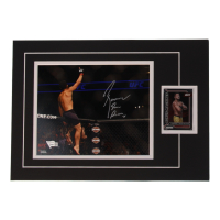 Rafael Dos Anjos Signed 12x17 Custom Matted Photo Display with Trading Card (Fanatics) at PristineAuction.com