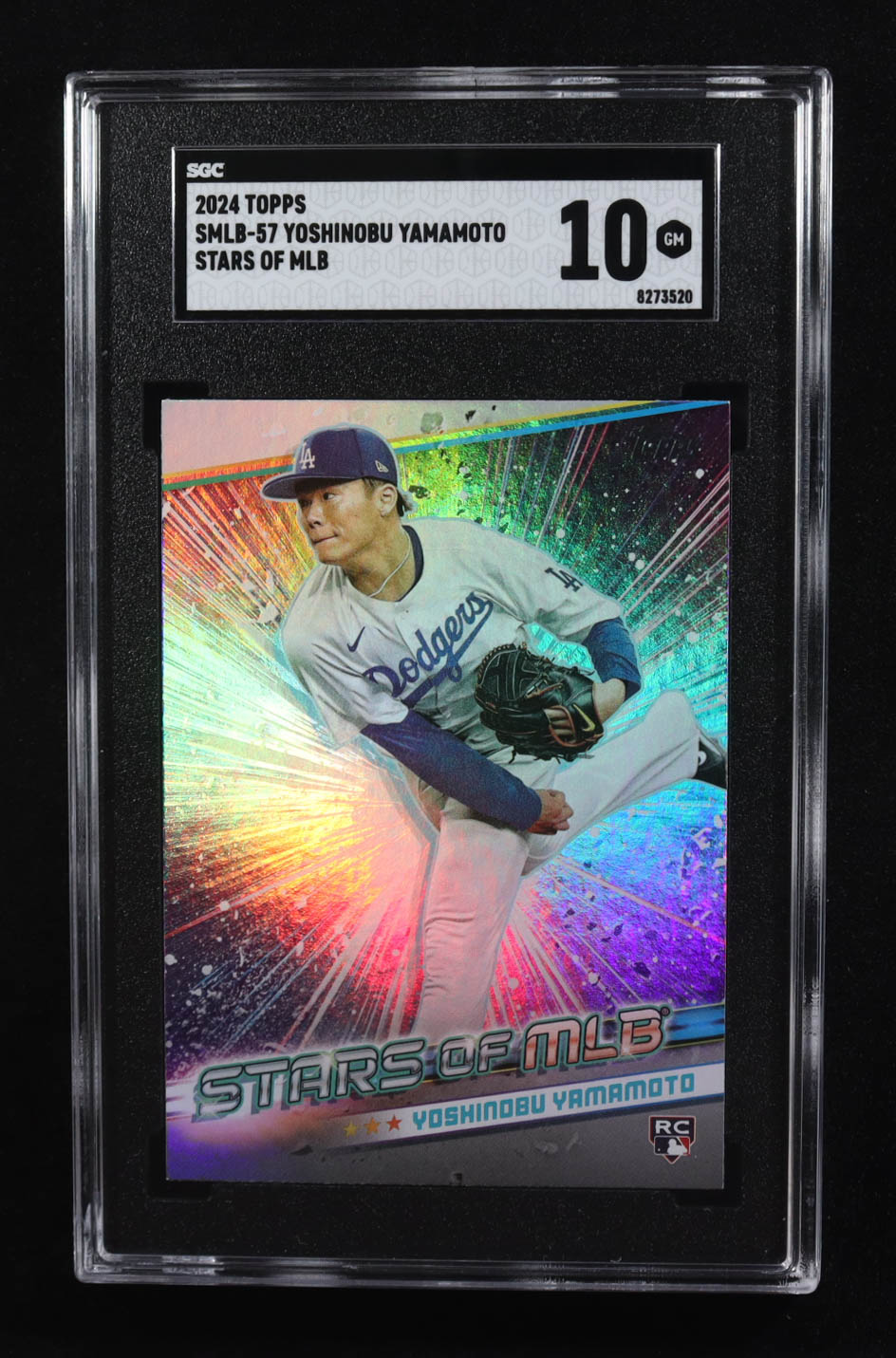 Yoshinobu Yamamoto 2024 Topps Stars of MLB #SMLB57 RC (SGC 10) at PristineAuction.com Yoshinobu Yamamoto 2024 Topps Stars of MLB #SMLB57 RC (SGC 10) at PristineAuction.com