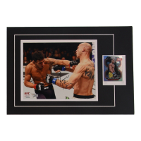 Rafael Dos Anjos Signed 12x17 Custom Matted Photo Display with Trading Card (Fanatics) at PristineAuction.com