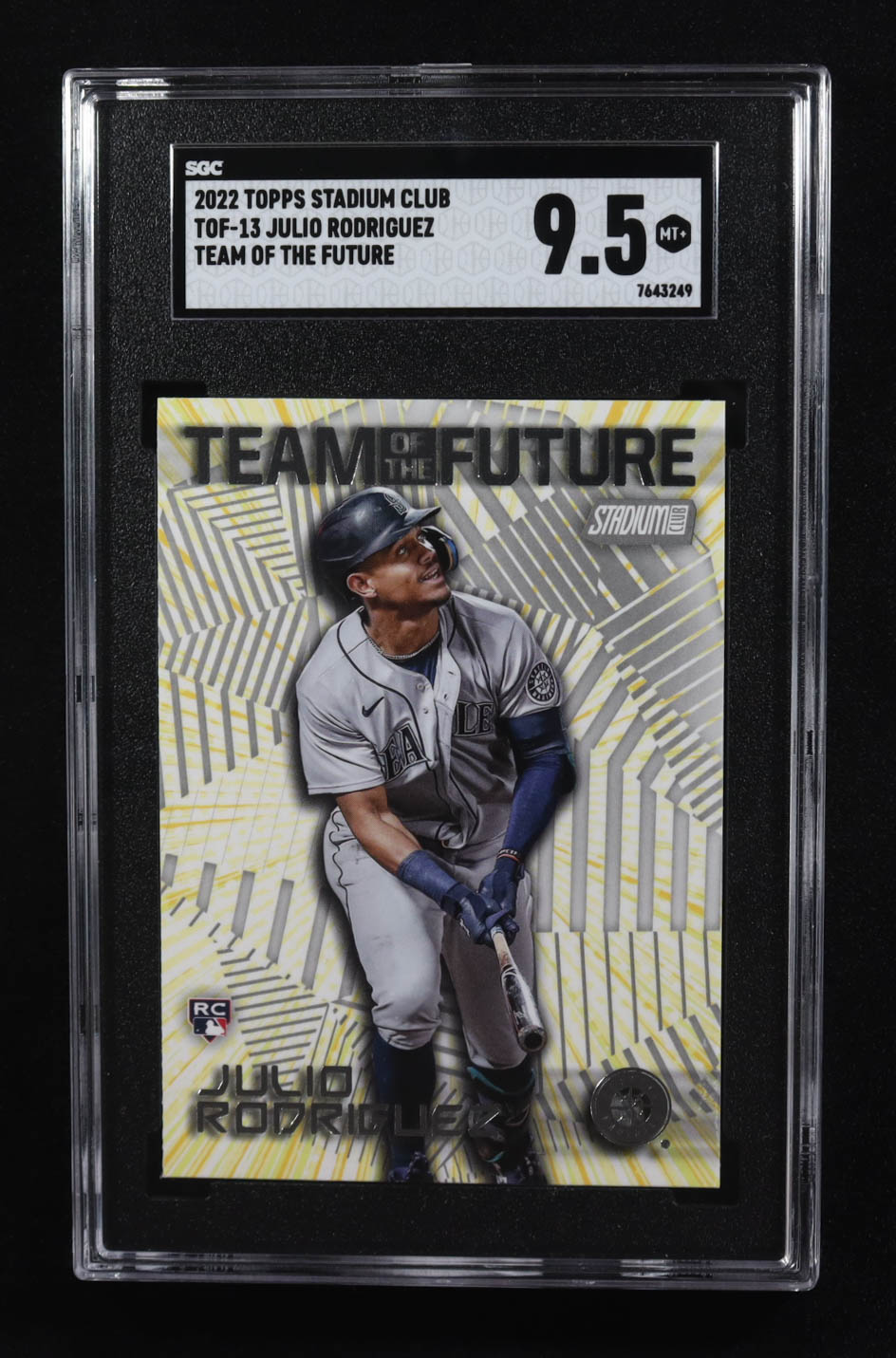 Julio Rodriguez 2022 Stadium Club Chrome Team of the Future #TOF13 RC (SGC 9.5) at PristineAuction.com Julio Rodriguez 2022 Stadium Club Chrome Team of the Future #TOF13 RC (SGC 9.5) at PristineAuction.com