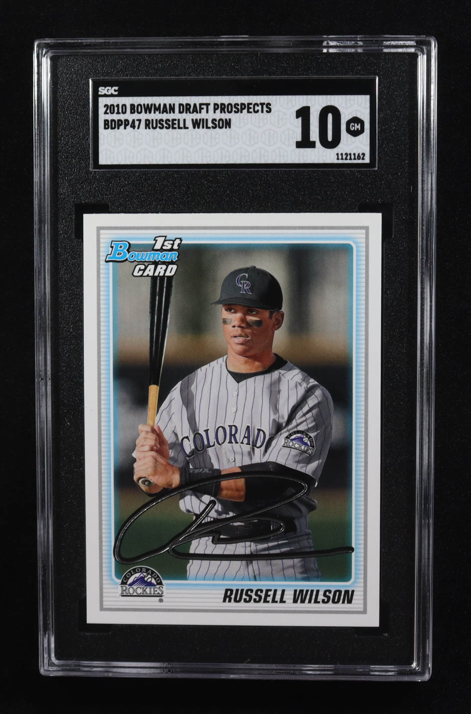 Russell Wilson 2010 Bowman Draft Prospects #BDPP47 RC (SGC 10) at PristineAuction.com Russell Wilson 2010 Bowman Draft Prospects #BDPP47 RC (SGC 10) at PristineAuction.com