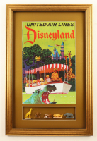 "Jungle Cruise" Disneyland United Air Lines Custom Framed Display with 5 Vintage Disneyland Jungle Cruise Figurines at PristineAuction.com