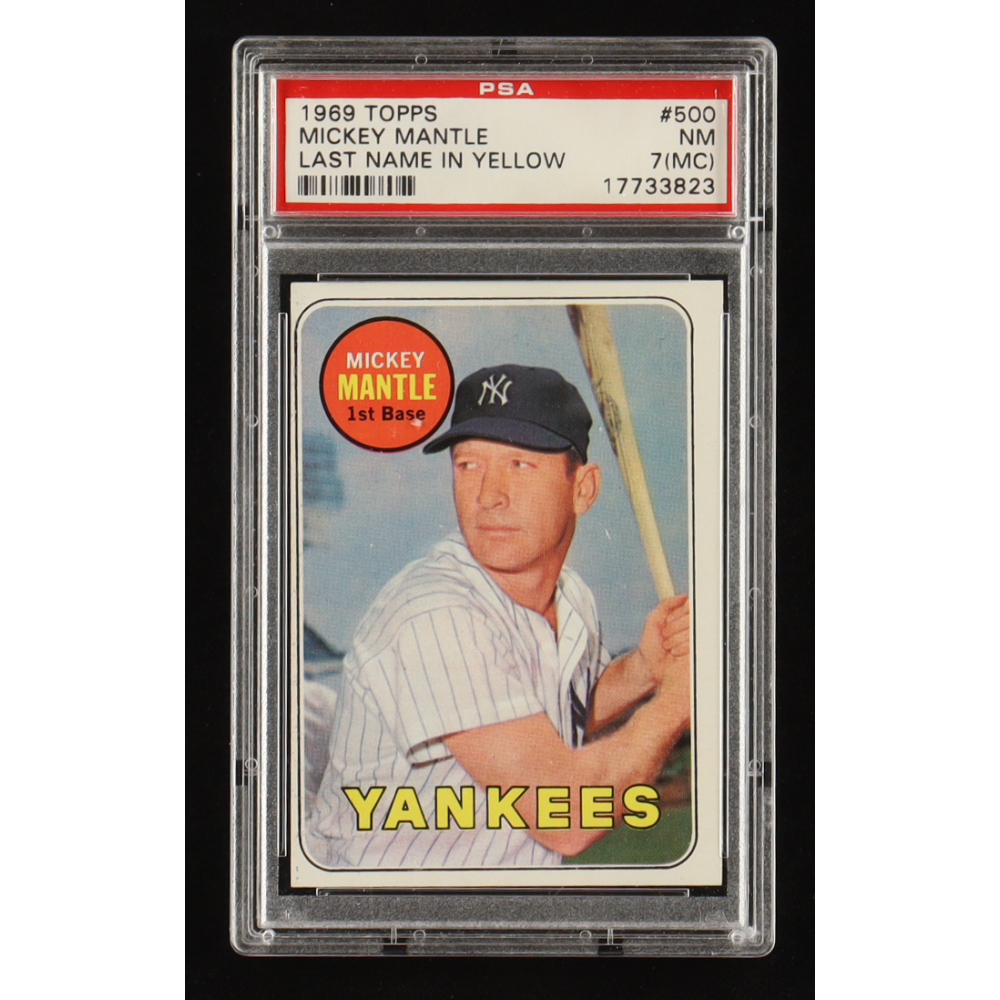 Mickey Mantle 1969 Topps Last Name In Yellow #500 (PSA 7) | Pristine ...