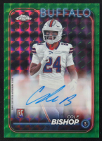 Cole Bishop 2024 Topps Chrome Rookie Autographs Green Geometric Refractors #RACBI RC #92/99 at PristineAuction.com