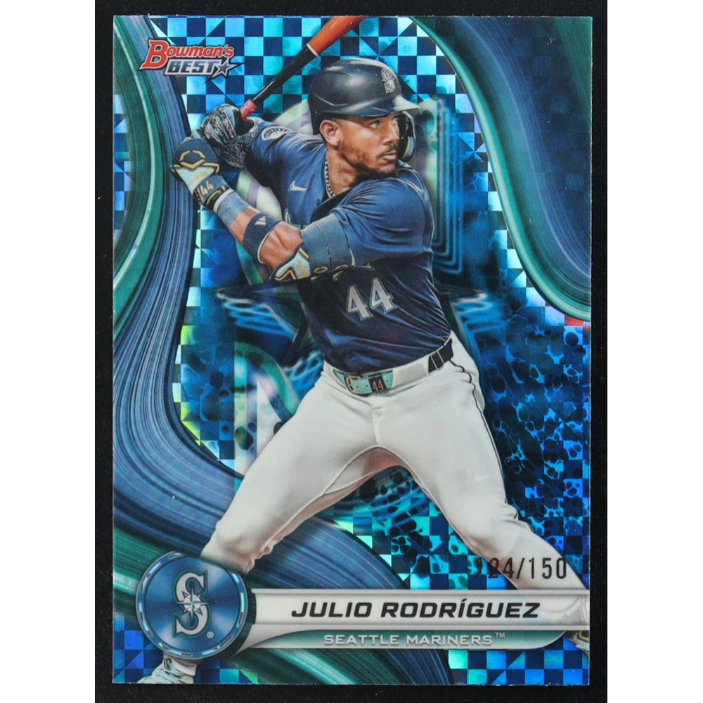 Julio Rodriguez 2024 Bowman's Best Blue Refractors #59 #124/150 at PristineAuction.com