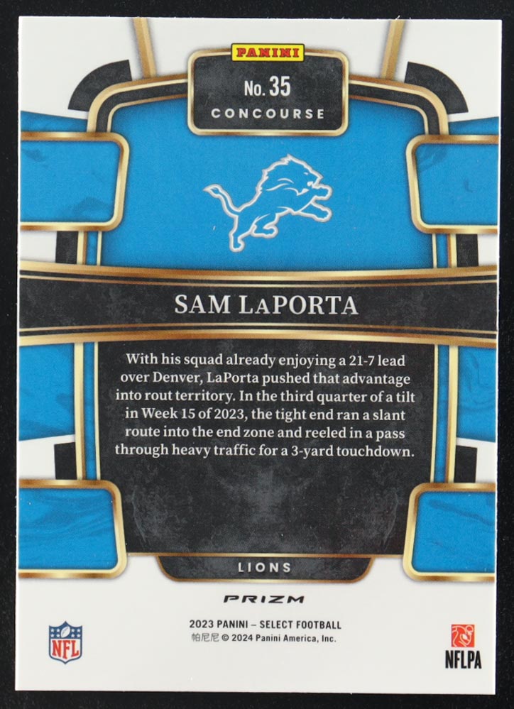 Sam LaPorta 2023 Select Silver #35 RC at PristineAuction.com Sam LaPorta 2023 Select Silver #35 RC at PristineAuction.com