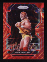 Hulk Hogan 2022 Panini Prizm WWE Prizms Ruby Wave #195 at PristineAuction.com